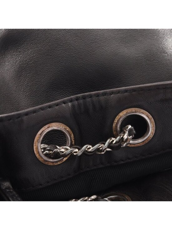 Chanel Backpack CC Logo Small Drawstring Black Lambskin CC Chain main image 10